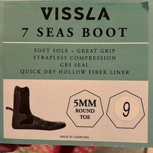 Vissla 7 Seas Boot - 5mm Round Toe - New in box with tag